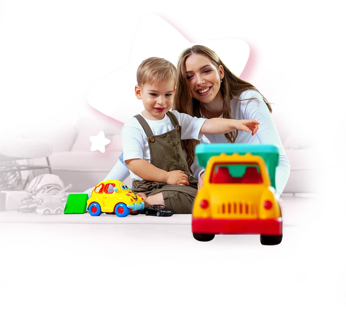 Therapist working with child
